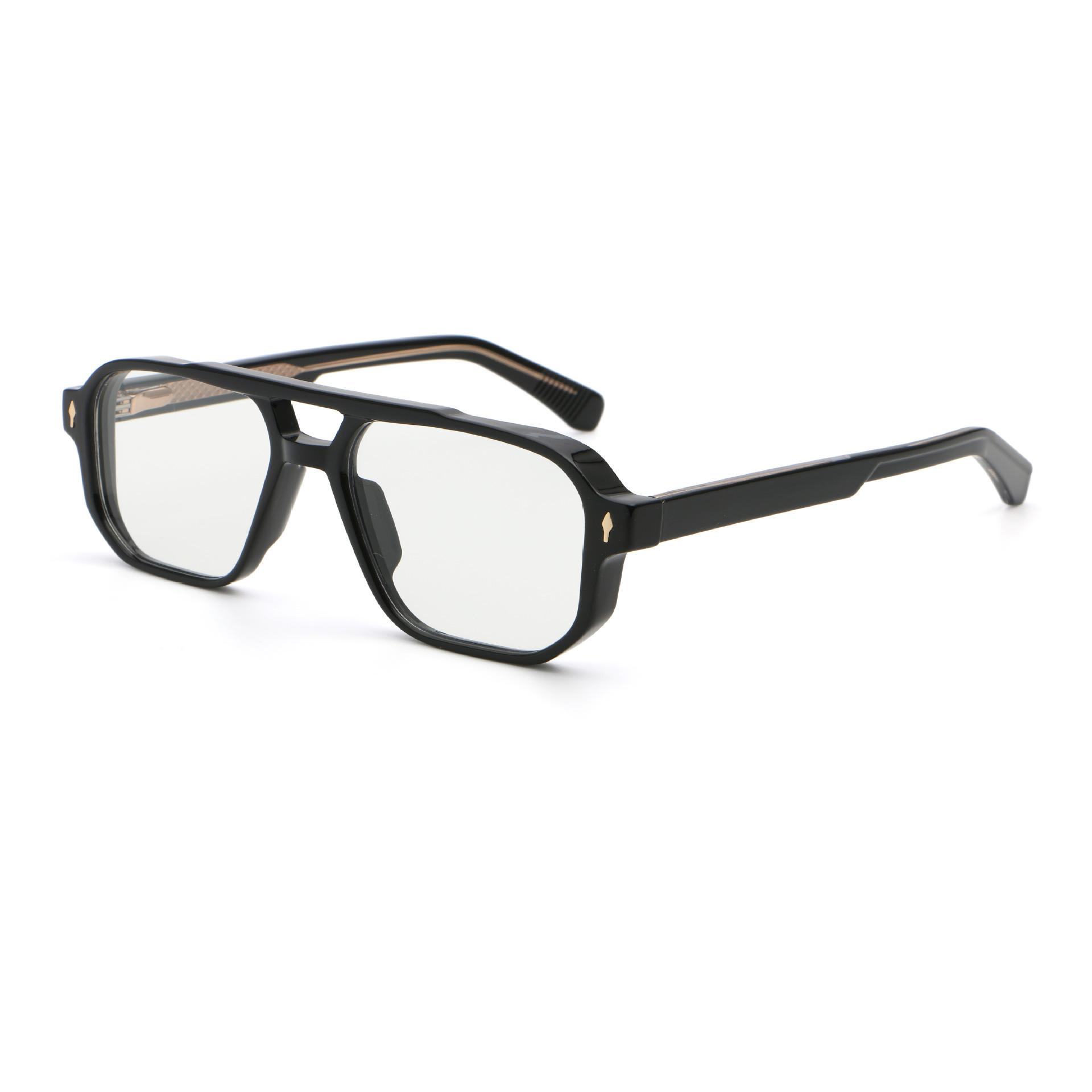 Flora Winter geometric glasses in Black